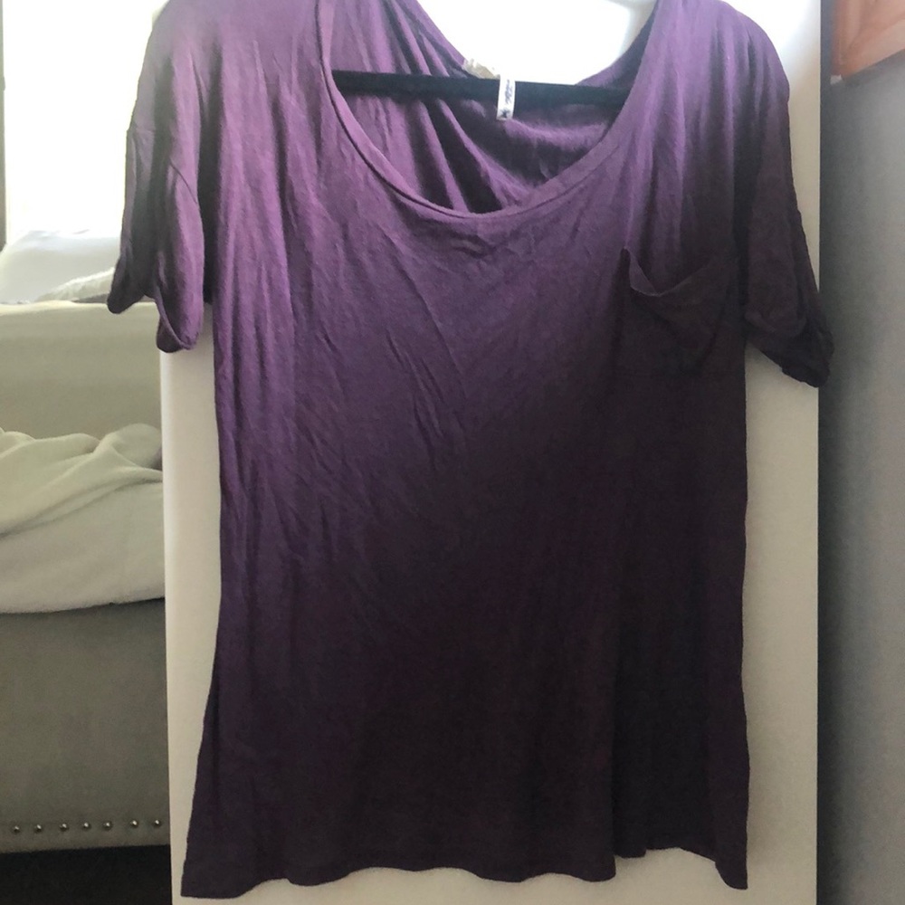 PACSUN EXTREMELY SOFT PURPLE POCKET T SHIRT